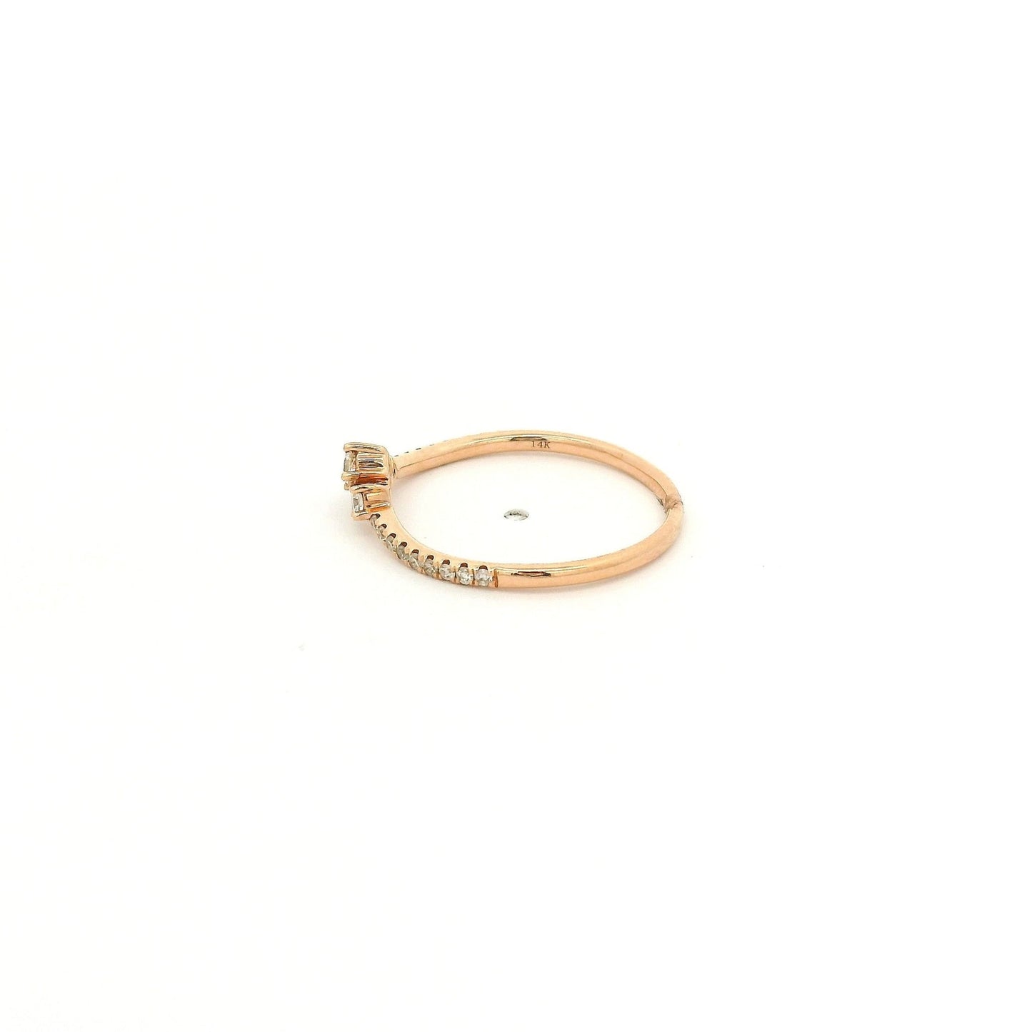 Three Center DIamond Point Curve Band - Forever Rox Fine Jewelry