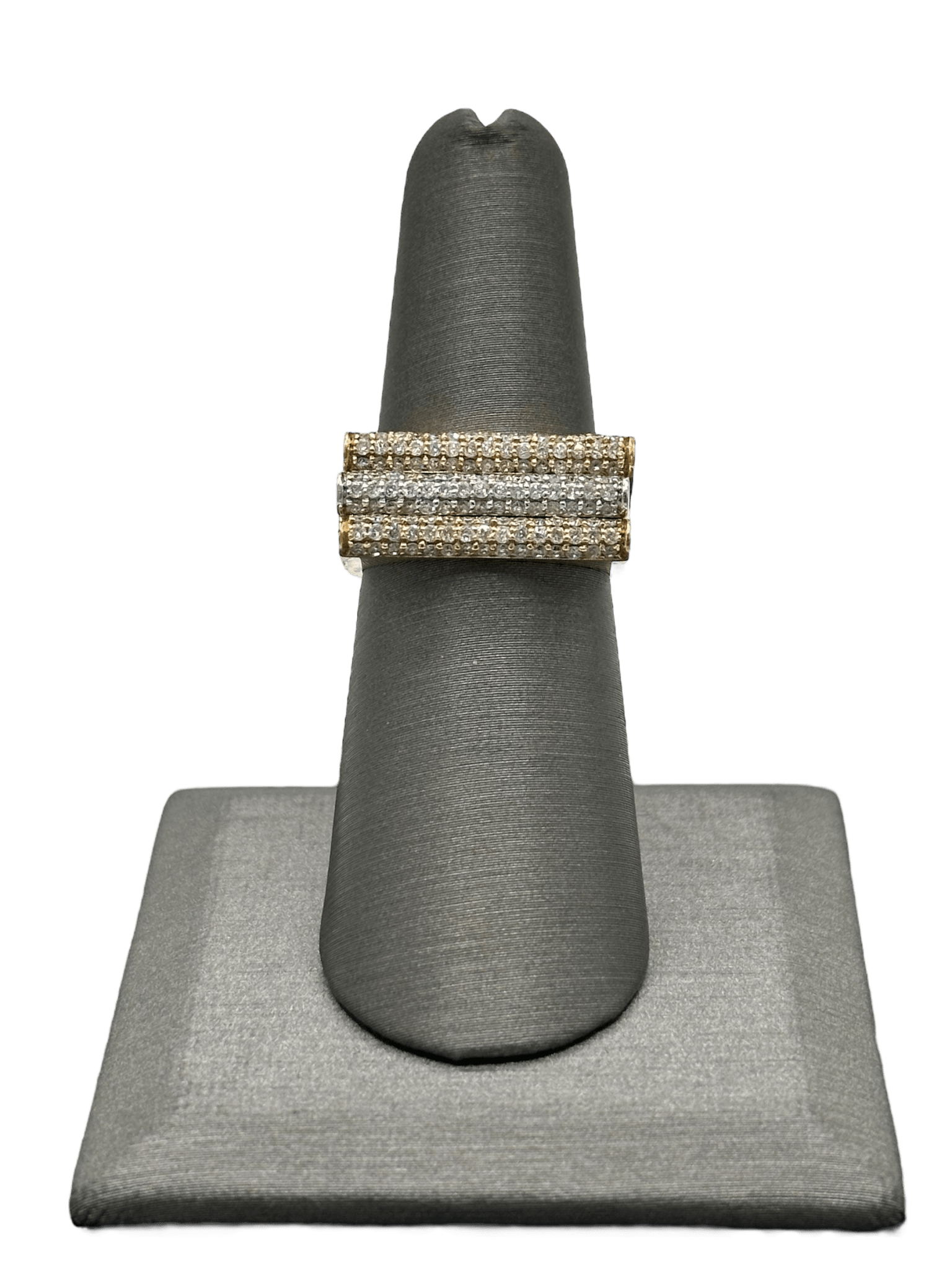 Three Diamond D Shaped Band Set In Different Color of Gold's - Forever Rox