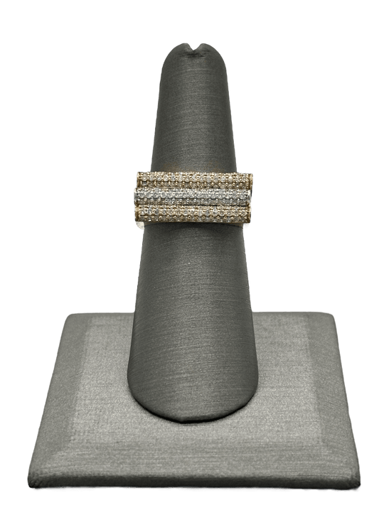 Three Diamond D Shaped Band Set In Different Color of Gold's - Forever Rox