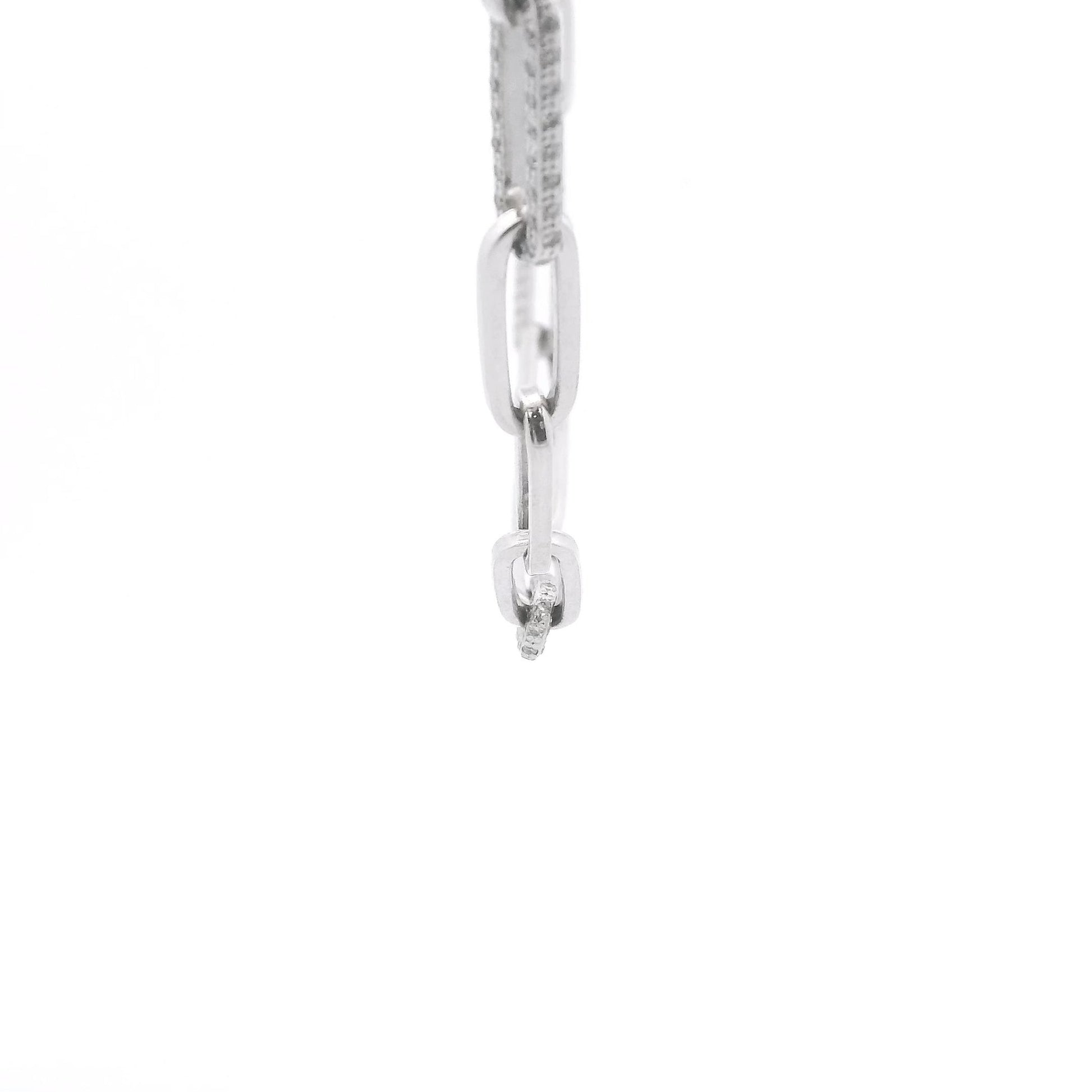 Three Diamond Link Paperclip Necklace - Forever Rox Fine Jewelry