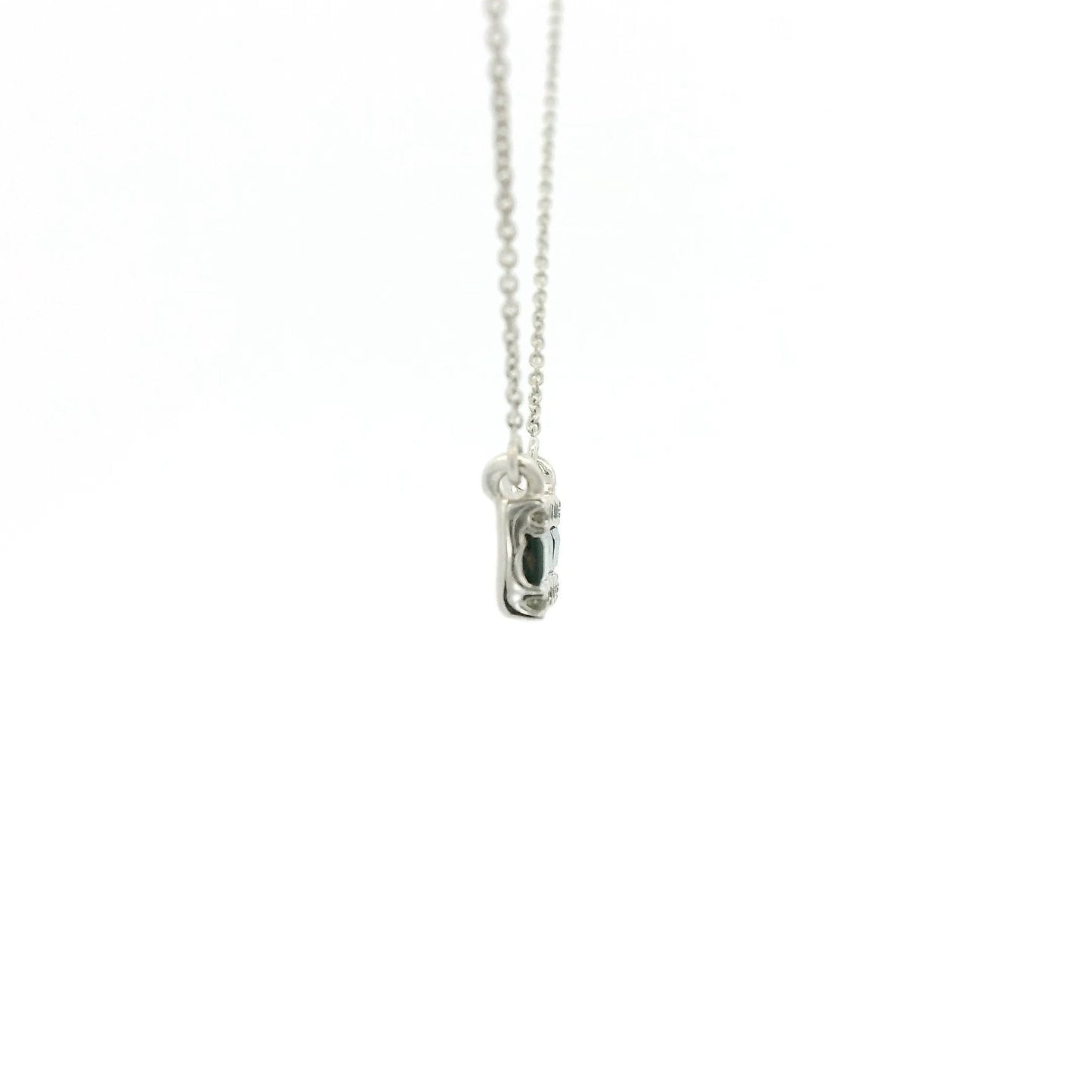 Three Emerald Cut Sapphire Bar Pendant With Diamonds - Forever Rox Fine Jewelry