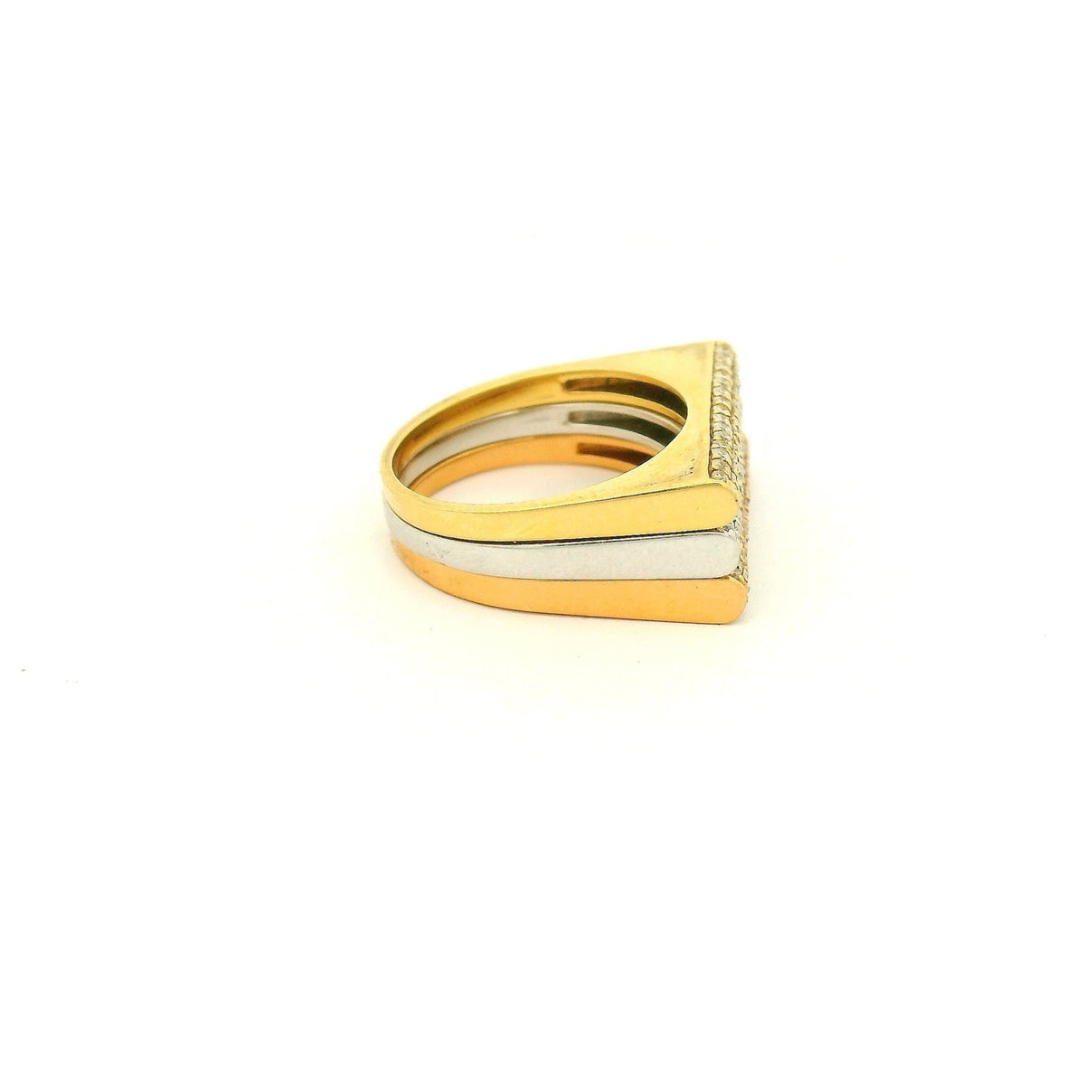 Three Gold Pavé Diamond Stackable Bands Set - Forever Rox Fine Jewelry