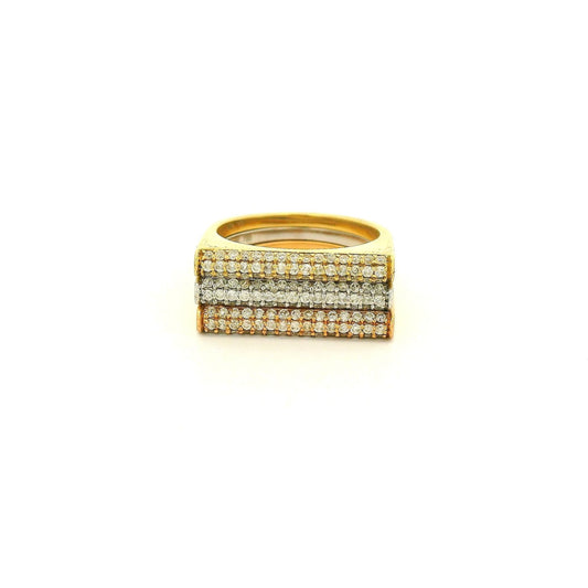 Three Gold Pavé Diamond Stackable Bands Set - Forever Rox Fine Jewelry