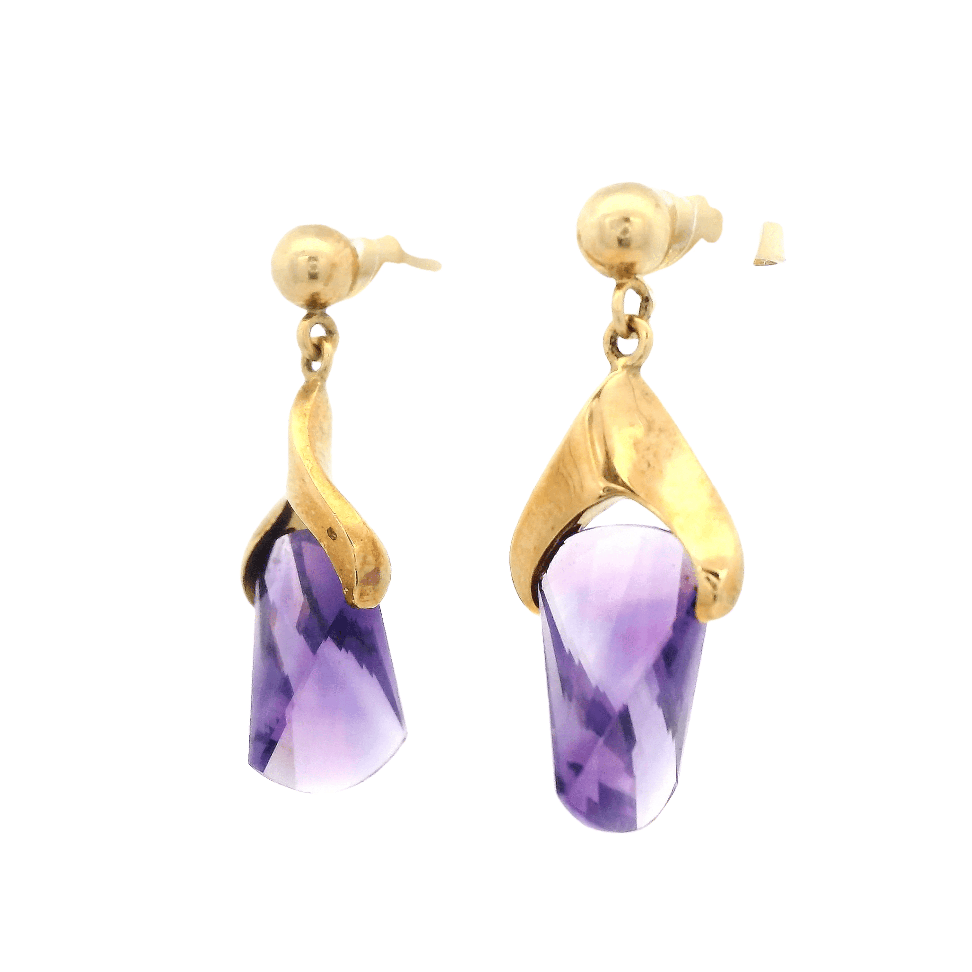 Triangle Shaped Amethyst Dangles - Forever Rox