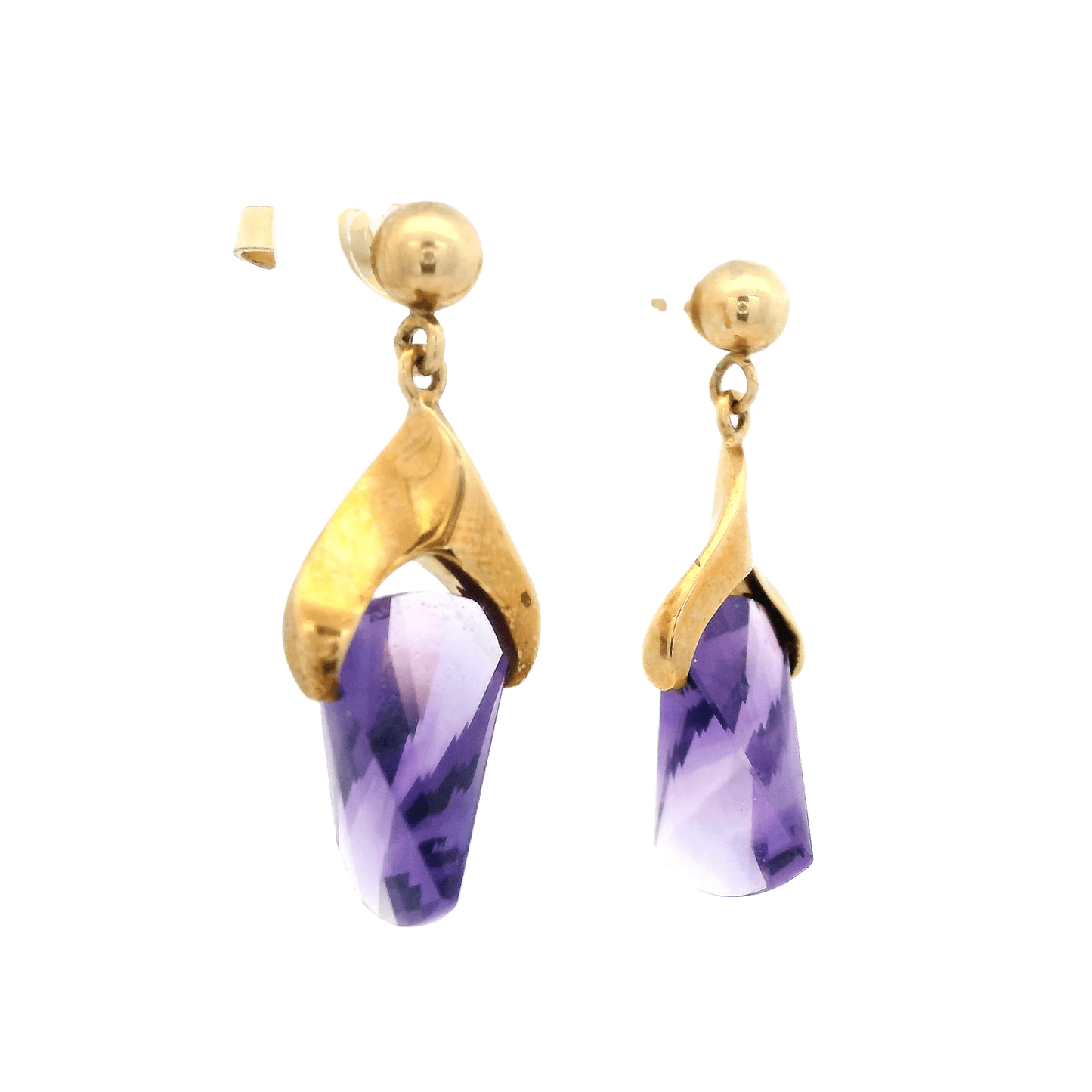 Triangle Shaped Amethyst Dangles - Forever Rox