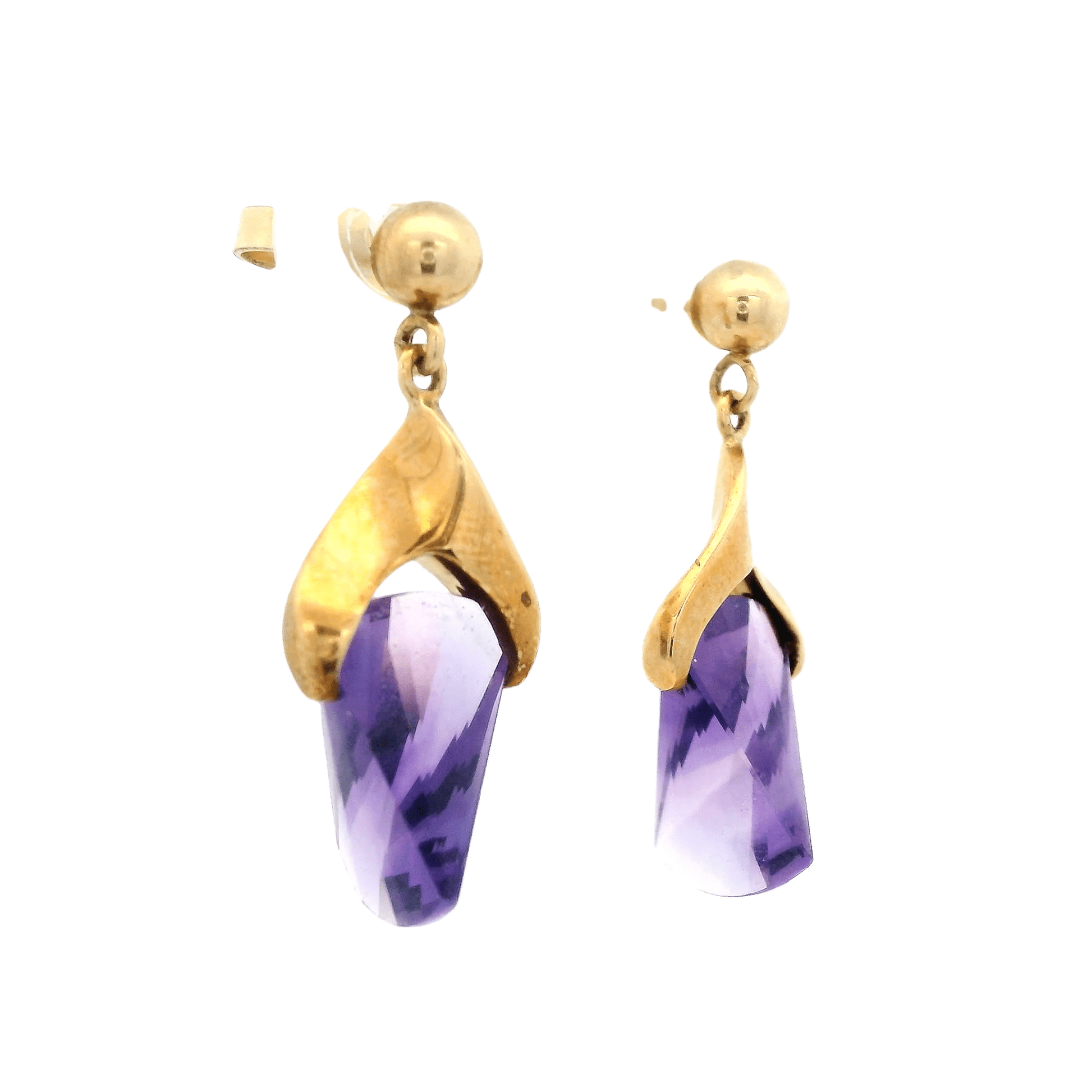 Triangle Shaped Amethyst Dangles - Forever Rox