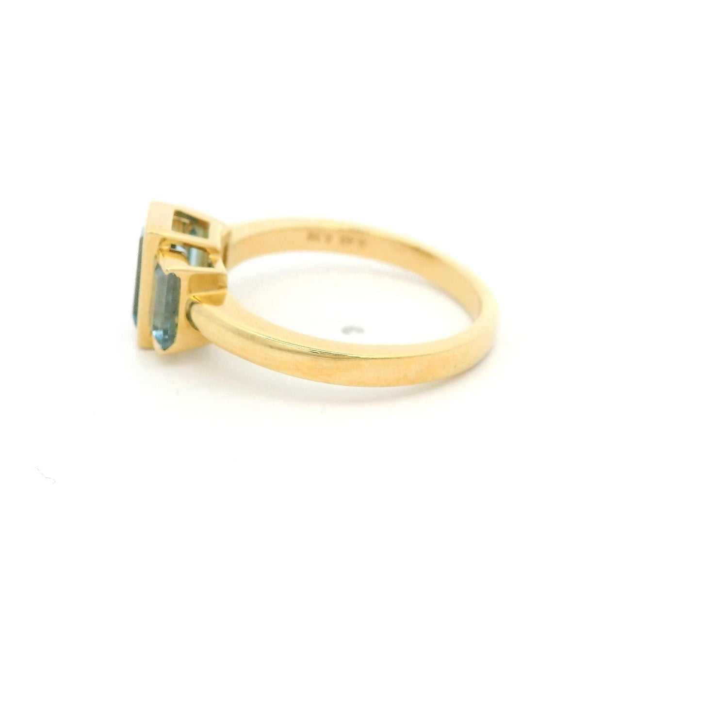 Triple Baguette Cut Aquamarine Ring - Forever Rox