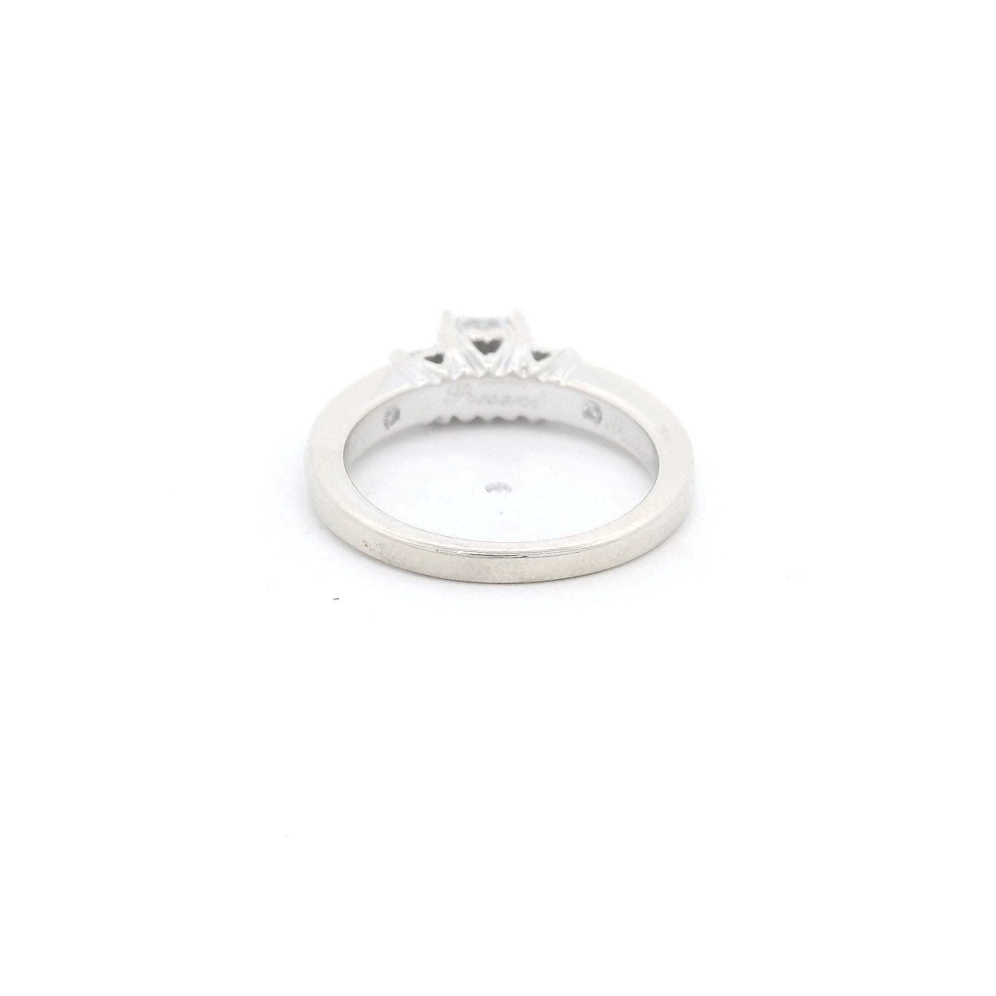 Triple Princess Cut Diamond Bridal Ring with Channel Set Diamonds & Diamonds Inside The Shank - Forever Rox Fine Jewelry
