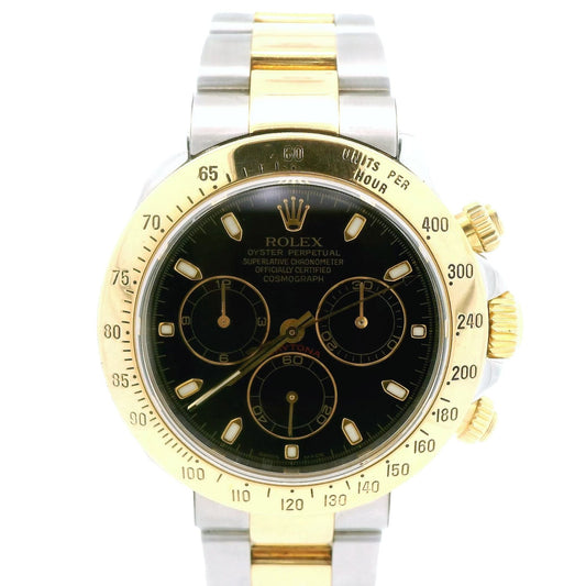 Two Tone Black Dial Rolex Daytona 40mm - Forever Rox