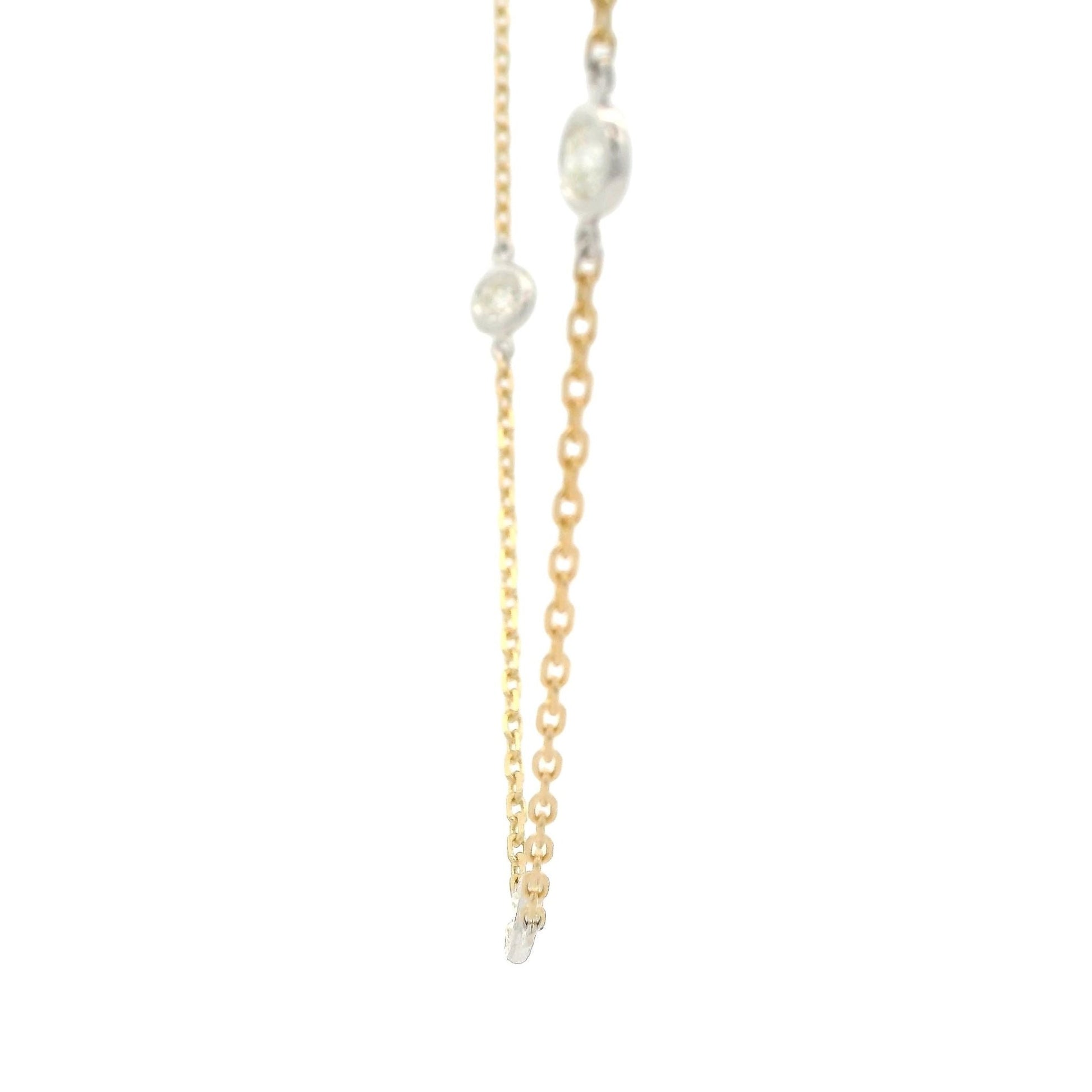 Two Tone Diamonds by the Yard Necklace - Forever Rox