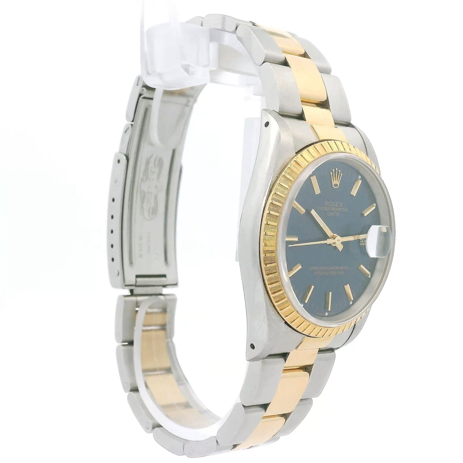 Two Tone Rolex Blue Sunburst Dial Oyster Date - Forever Rox