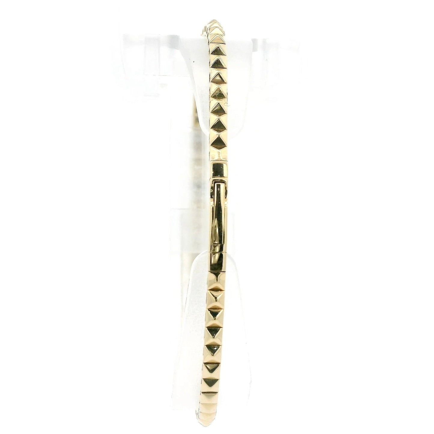 Two Tone Spikes & Diamonds Flex Bangle - Forever Rox Fine Jewelry
