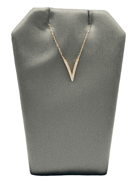 V Shape Diamond Pendant - Forever Rox