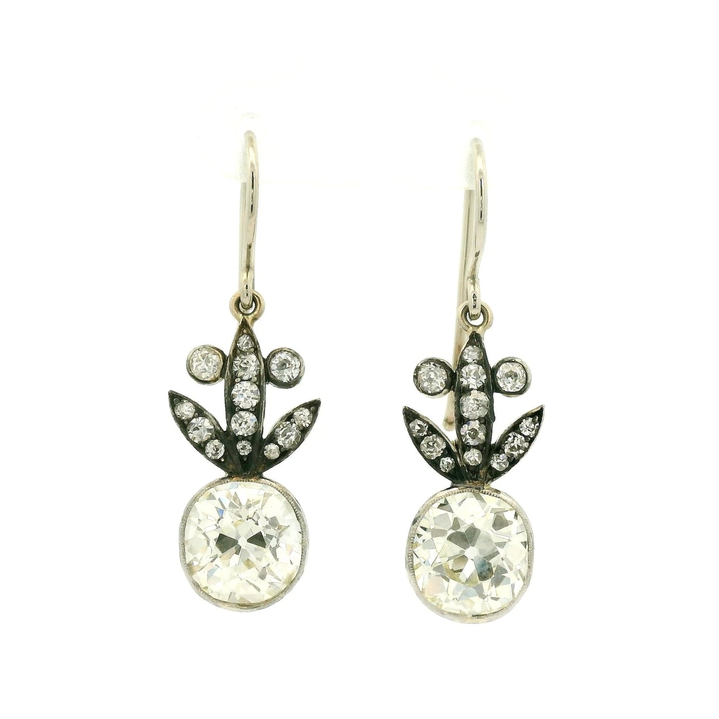 Victorian Old Mine Cut Diamond Dangles - Forever Rox Fine Jewelry