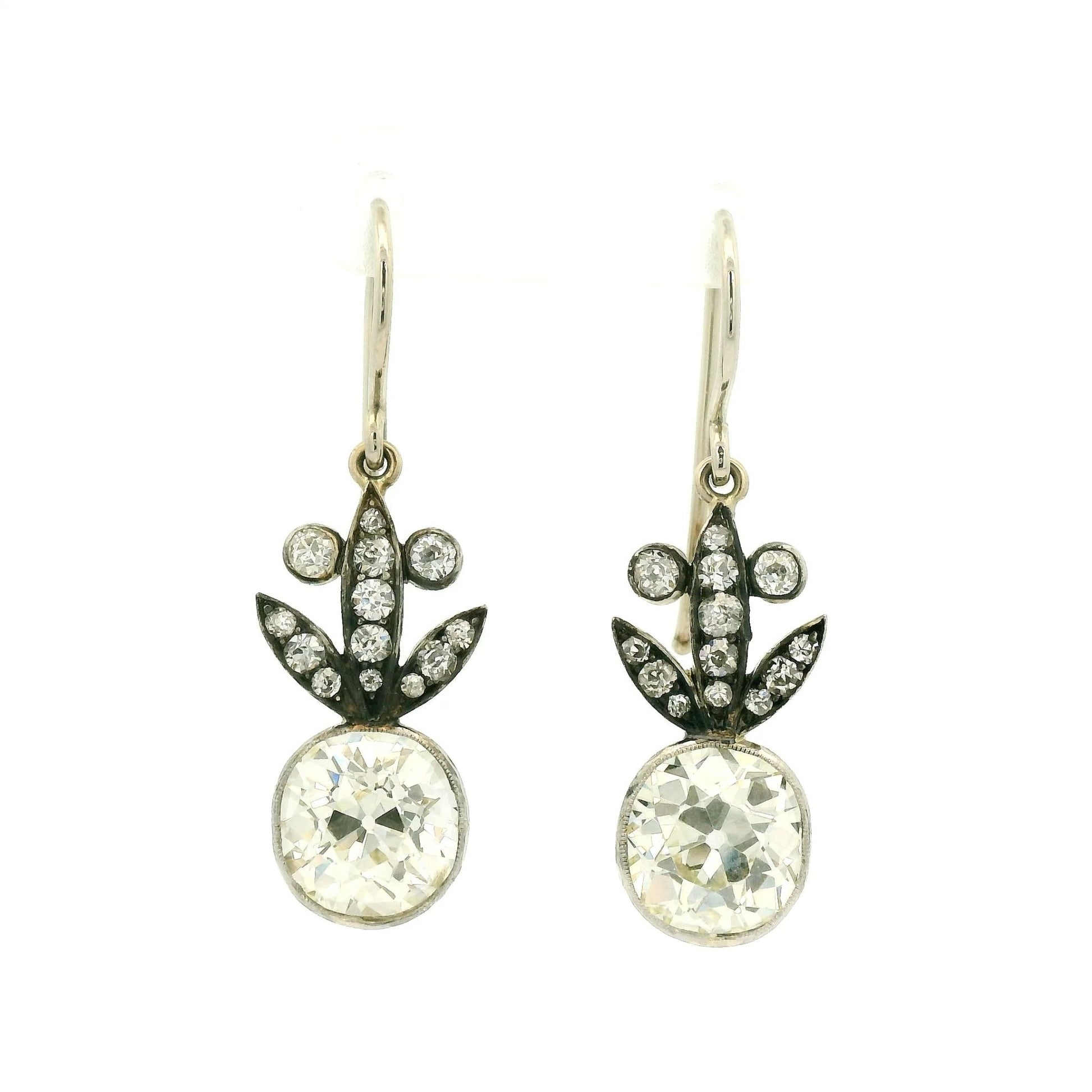 Victorian Old Mine Cut Diamond Dangles - Forever Rox Fine Jewelry