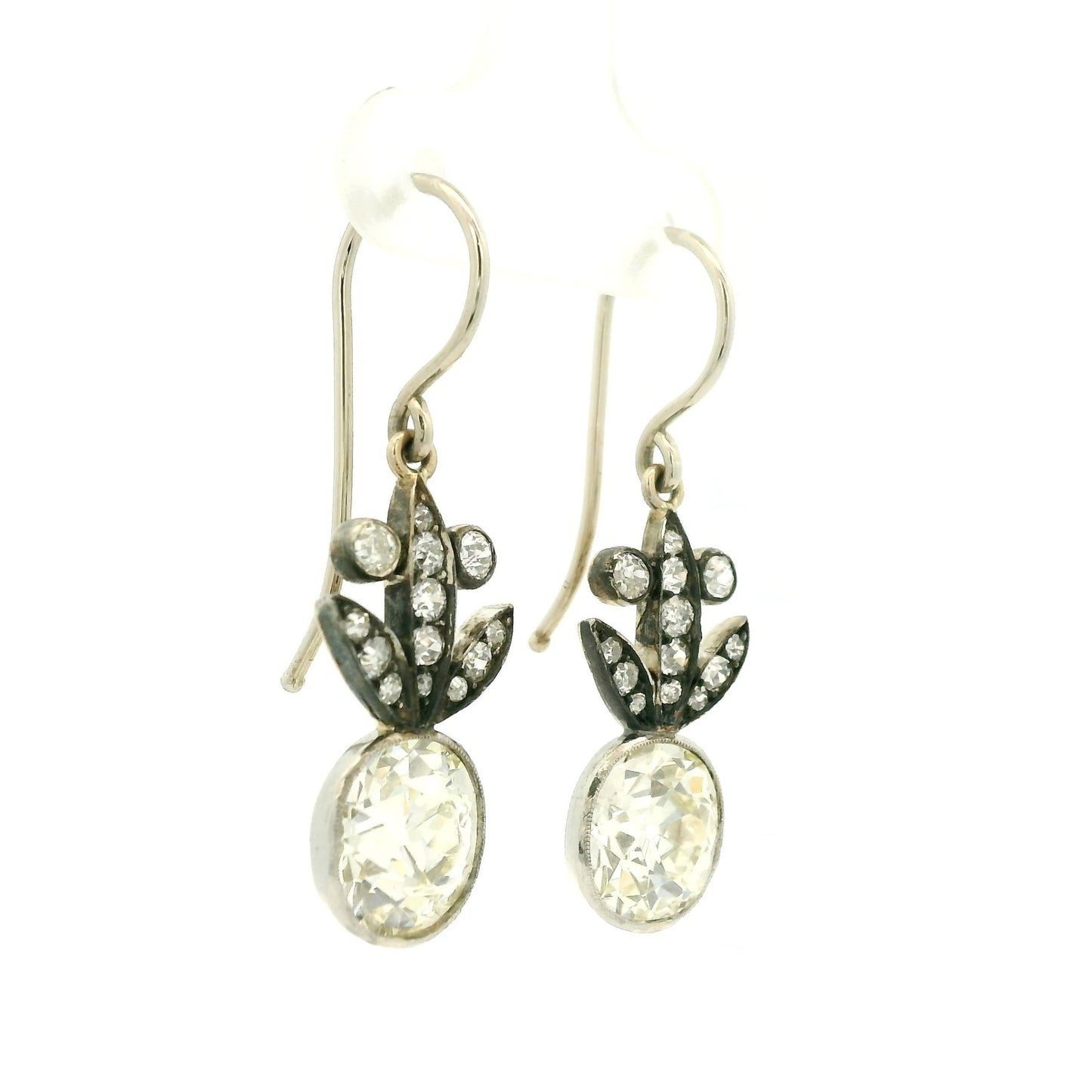 Victorian Old Mine Cut Diamond Dangles - Forever Rox Fine Jewelry