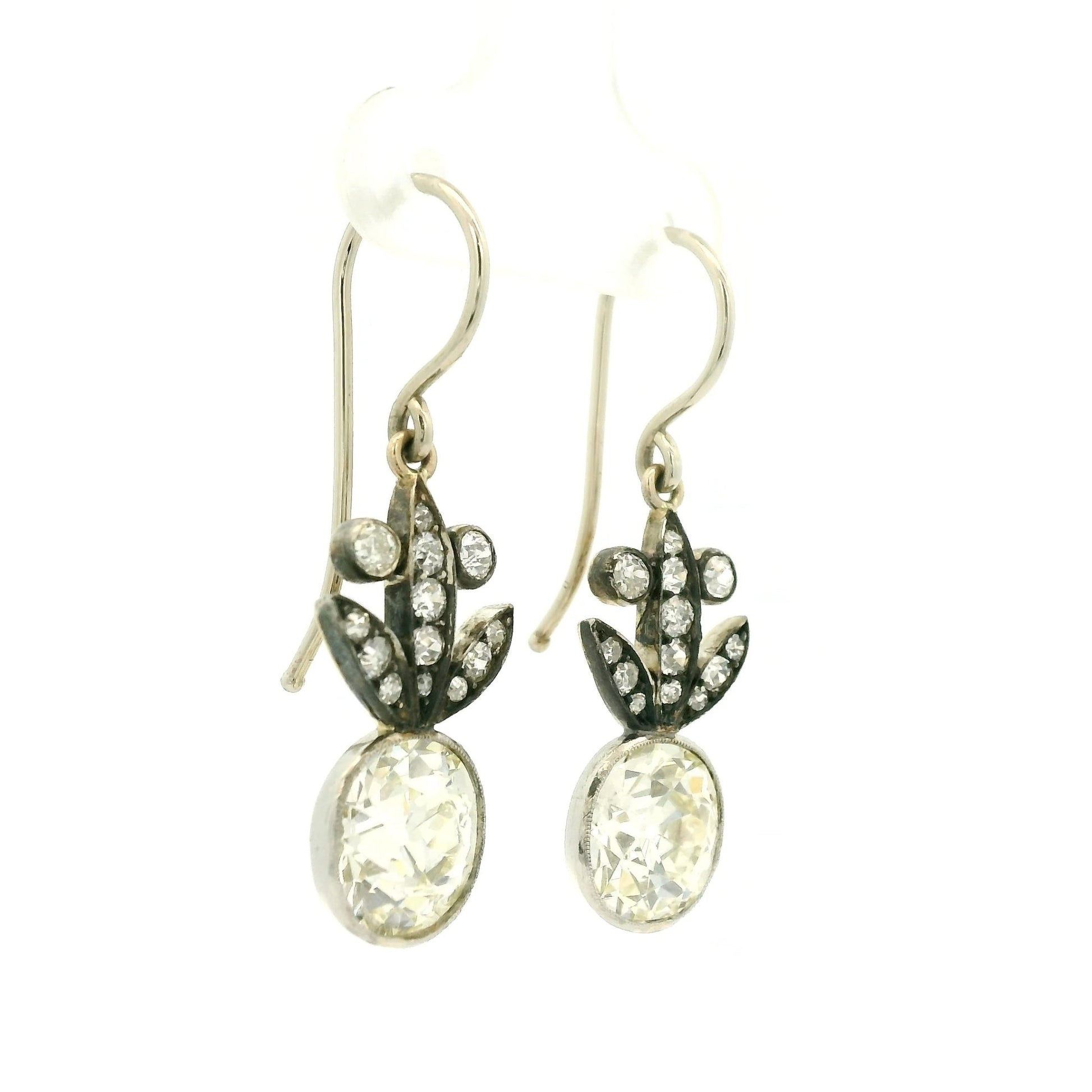 Victorian Old Mine Cut Diamond Dangles - Forever Rox Fine Jewelry