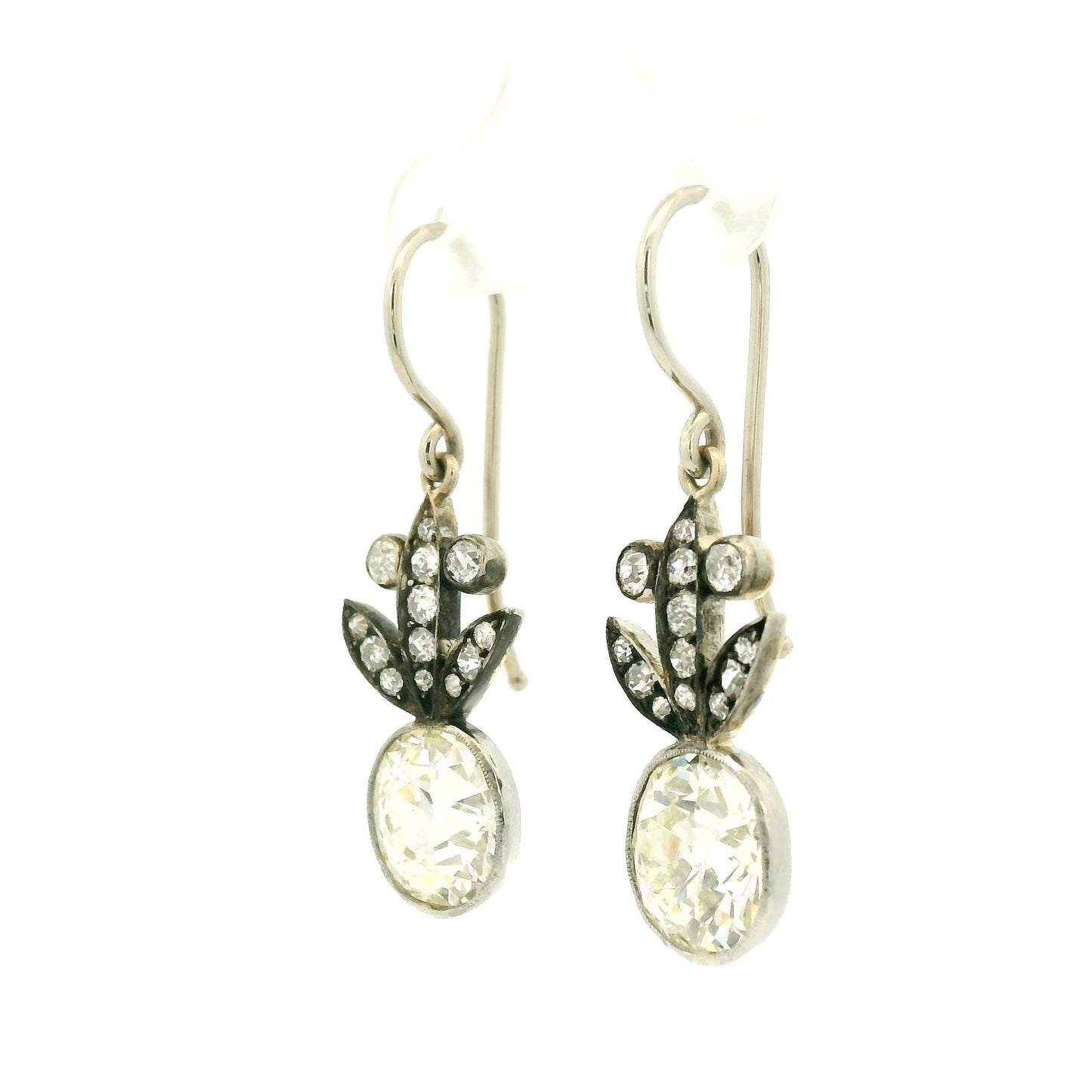 Victorian Old Mine Cut Diamond Dangles - Forever Rox Fine Jewelry