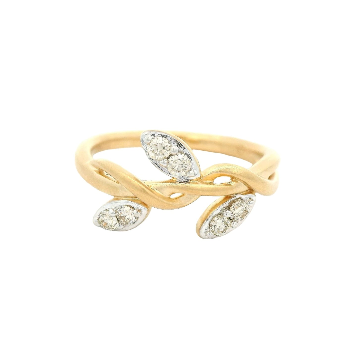 Vine & Leaf Design Diamond Ring - Forever Rox