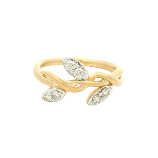 Vine & Leaf Design Diamond Ring - Forever Rox