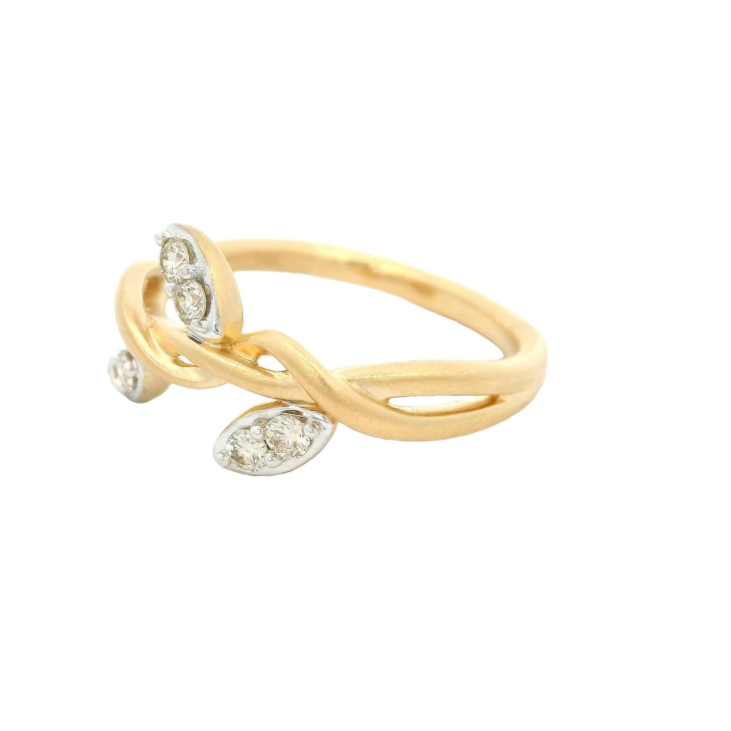 Vine & Leaf Design Diamond Ring - Forever Rox