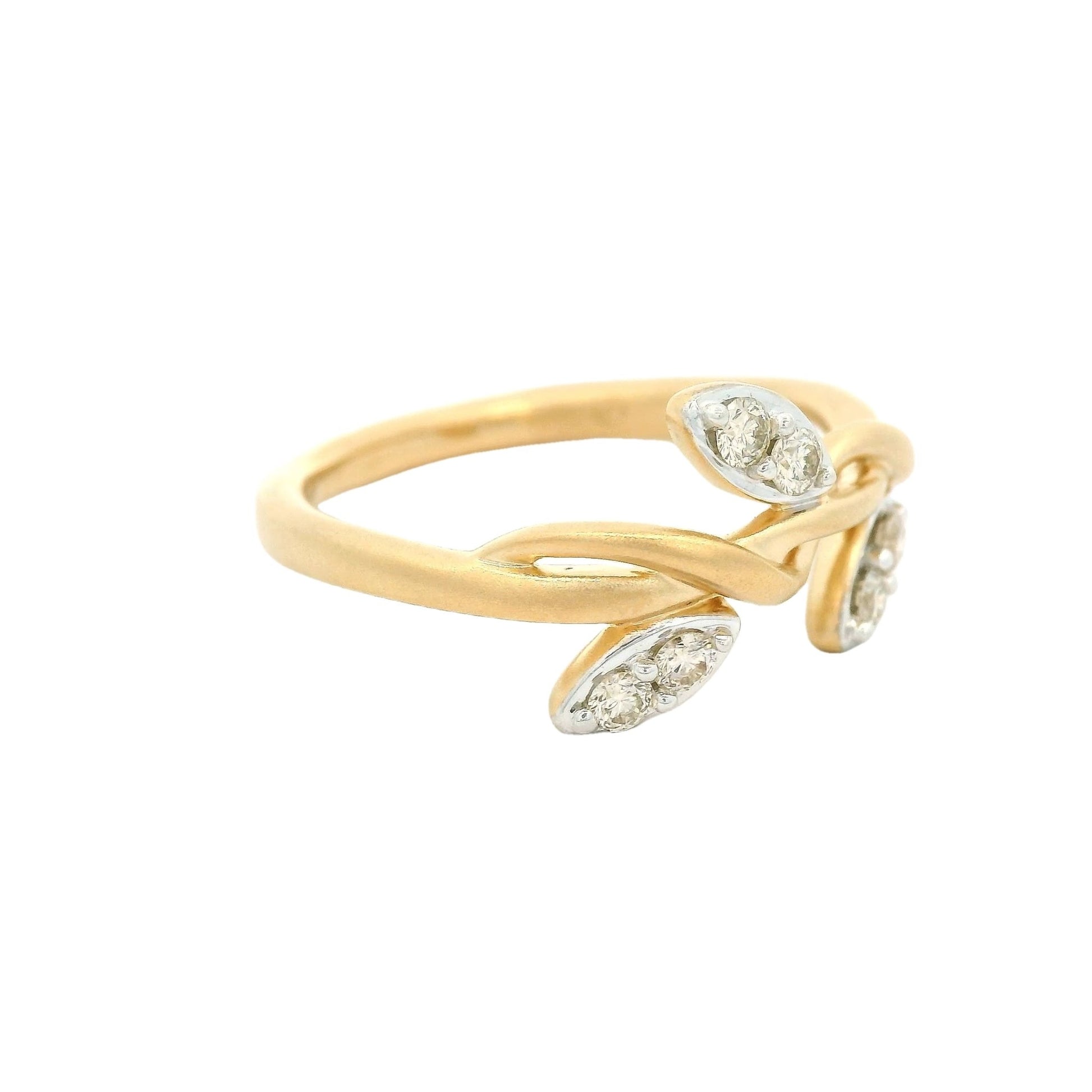 Vine & Leaf Design Diamond Ring - Forever Rox