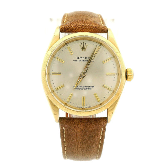 Vintage 14k Yellow Gold Rolex Oyster Perpetual Circa 1950's Rolex - Forever Rox Fine Jewelry