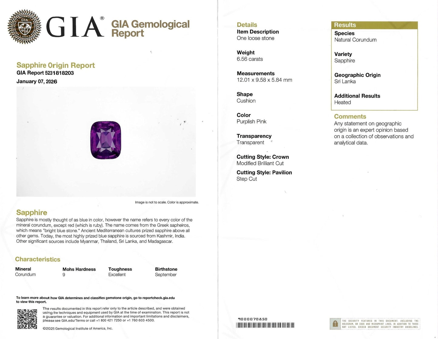 Vintage 6.56ct GIA Certified Sri Lanka Purple Sapphire & Diamond Ring, 18k - Forever Rox Fine Jewelry