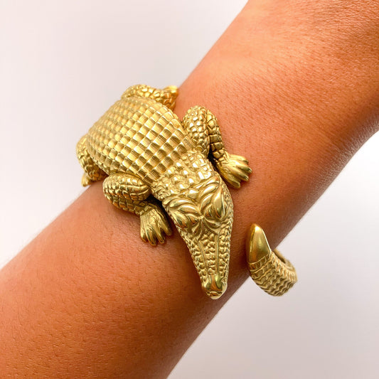 Vintage Alligator Bangle by Kieselstein Cord, 18k º - Forever Rox