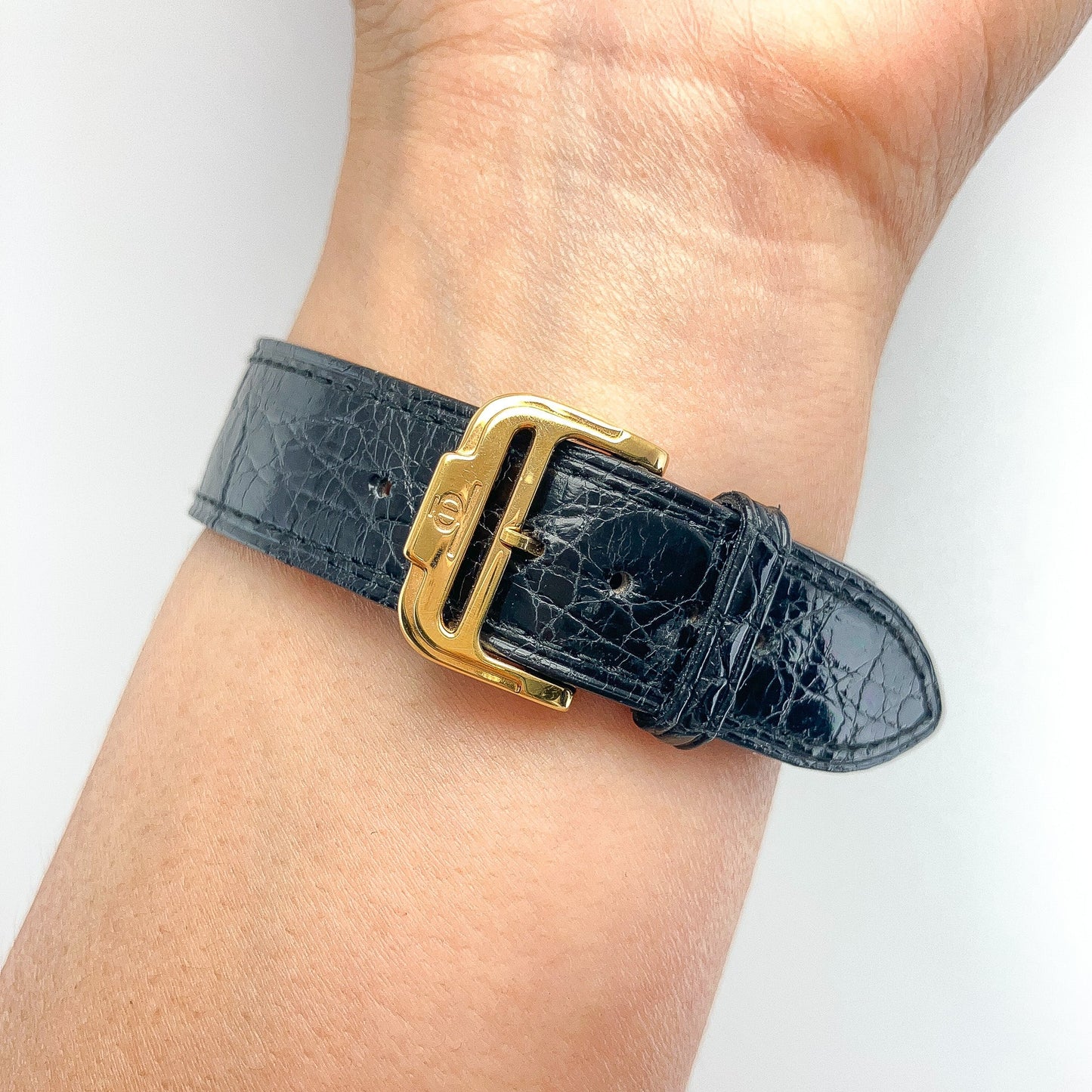 Vintage Baume & Mercier Leather Strap Watch, 14k - Forever Rox Fine Jewelry