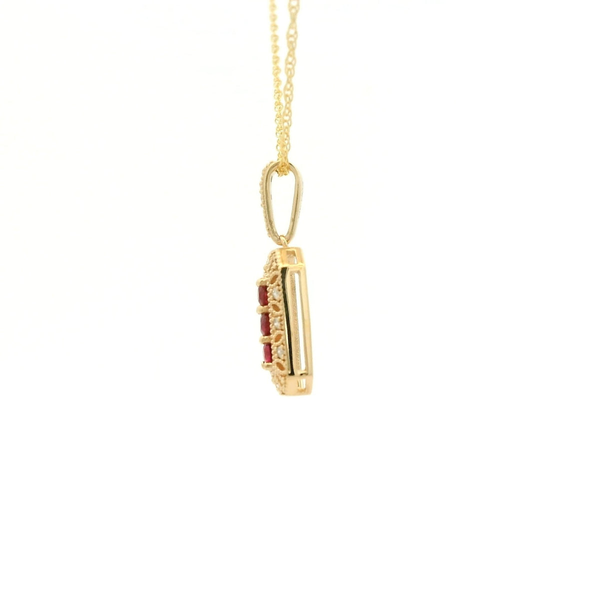 Vintage Design Ruby & Diamond Pendant - Forever Rox Fine Jewelry