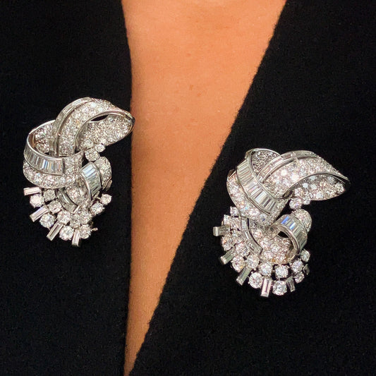 Vintage Diamond Dress Clips, Platinum º - Forever Rox