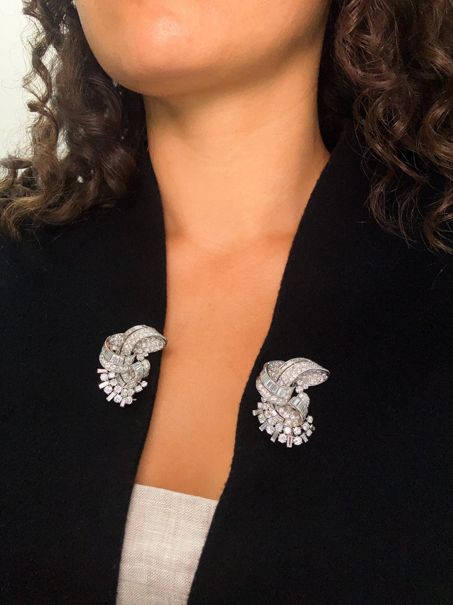 Vintage Diamond Dress Clips, Platinum º - Forever Rox