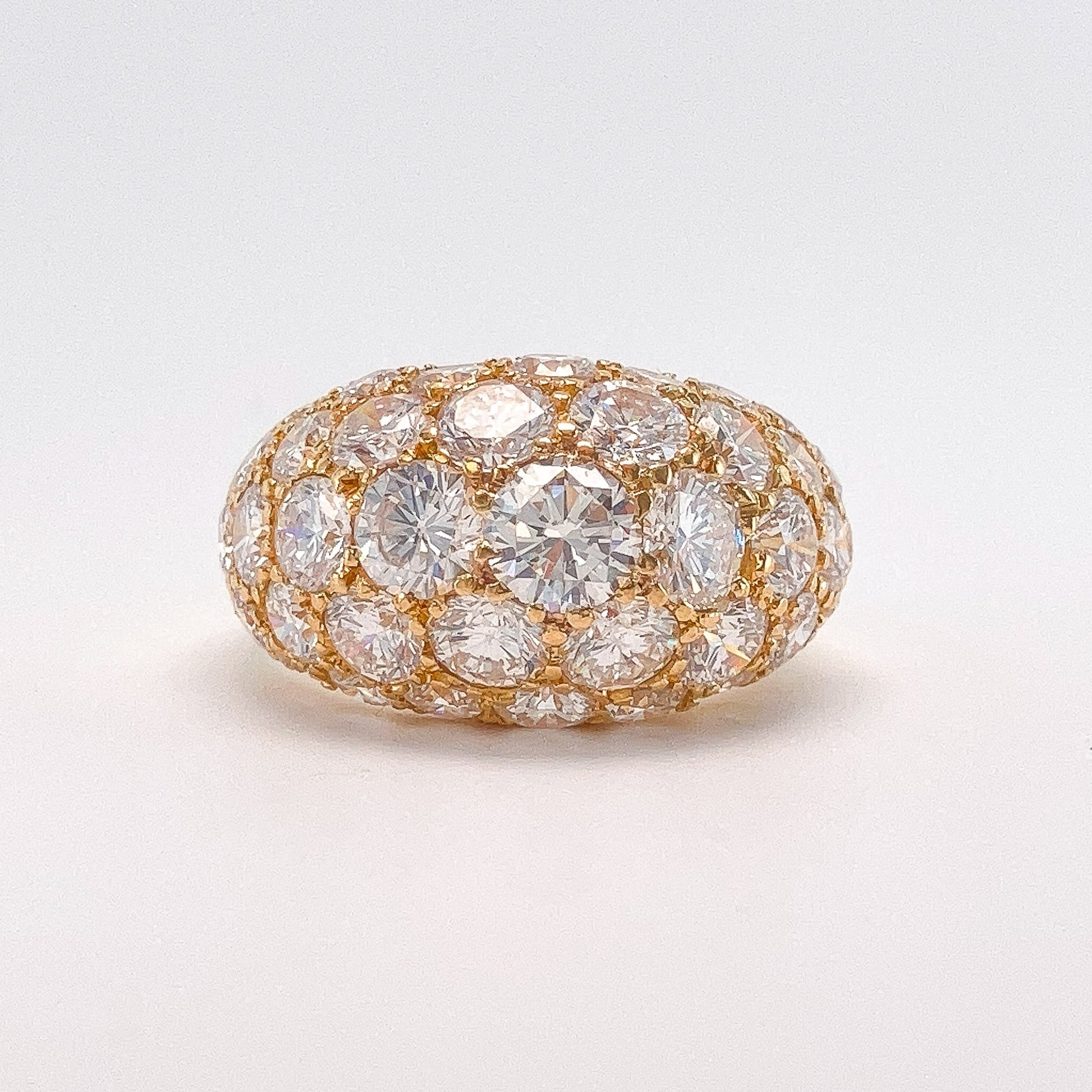 Vintage Pave Diamond Dome Band by Hammerman Brothers, 18k º - Forever Rox