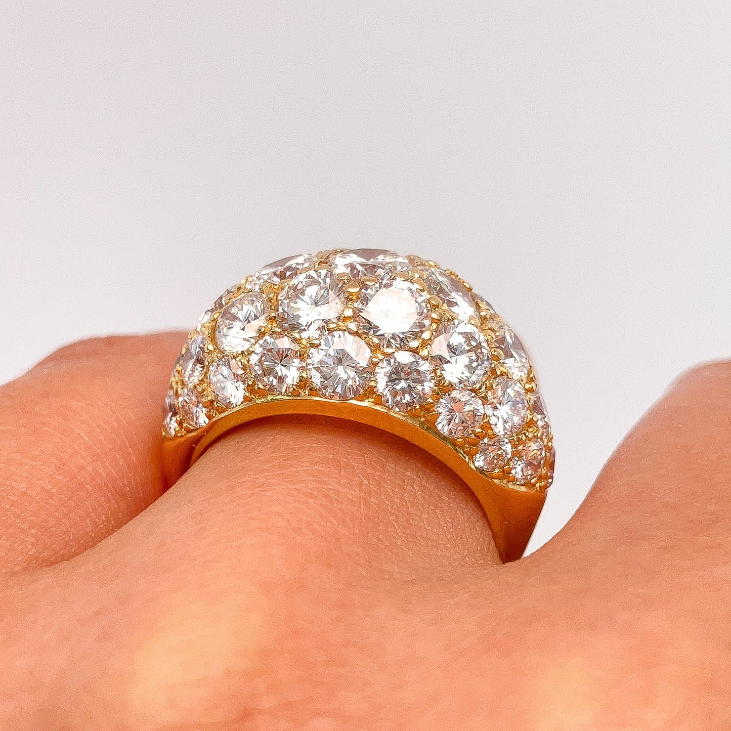 Vintage Pave Diamond Dome Band by Hammerman Brothers, 18k º - Forever Rox