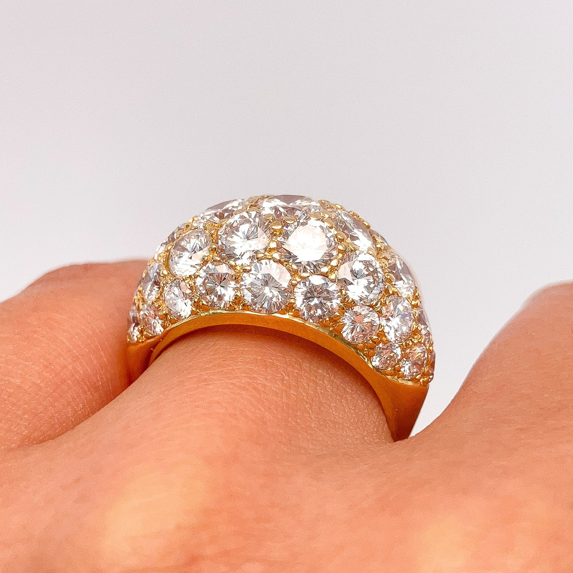 Vintage Pave Diamond Dome Band by Hammerman Brothers, 18k º - Forever Rox