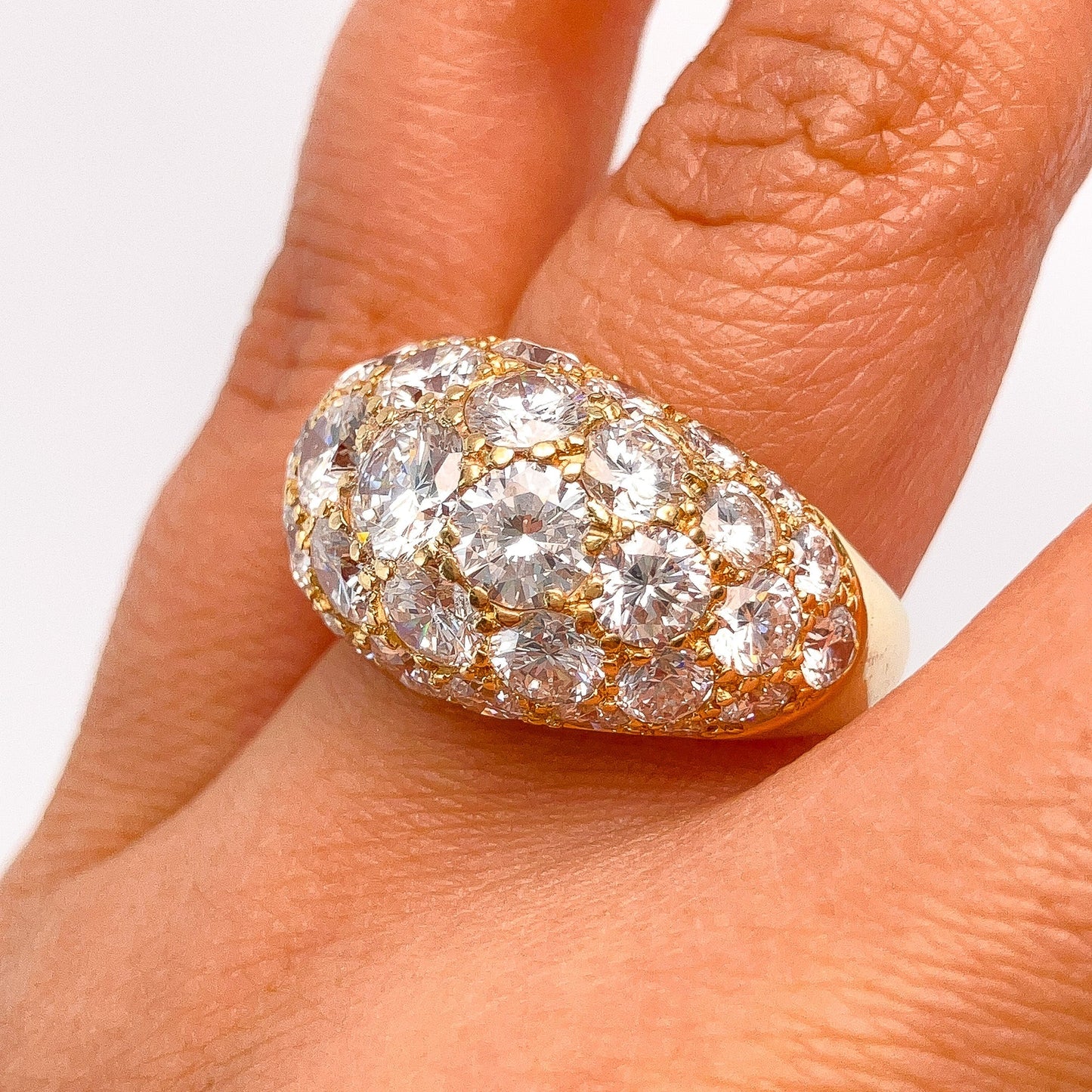 Vintage Pave Diamond Dome Band by Hammerman Brothers, 18k º - Forever Rox