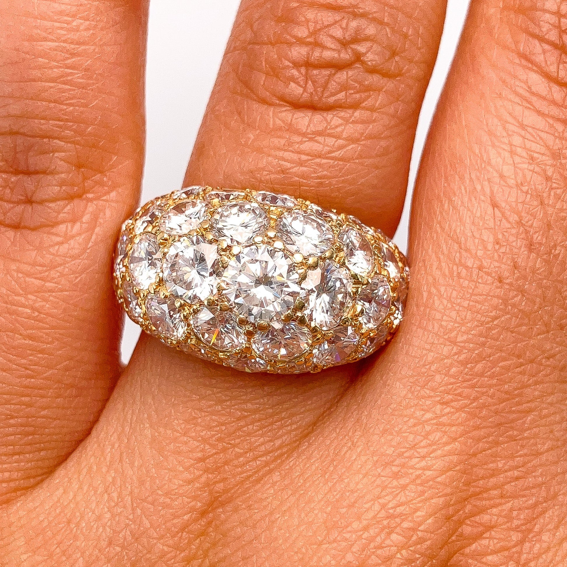 Vintage Pave Diamond Dome Band by Hammerman Brothers, 18k º - Forever Rox