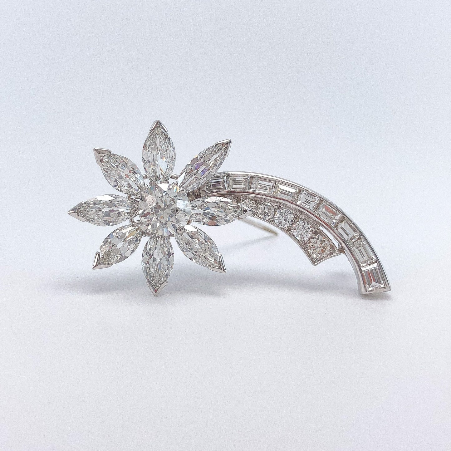 Vintage Shooting Star Diamond Brooch, Platinum - Forever Rox