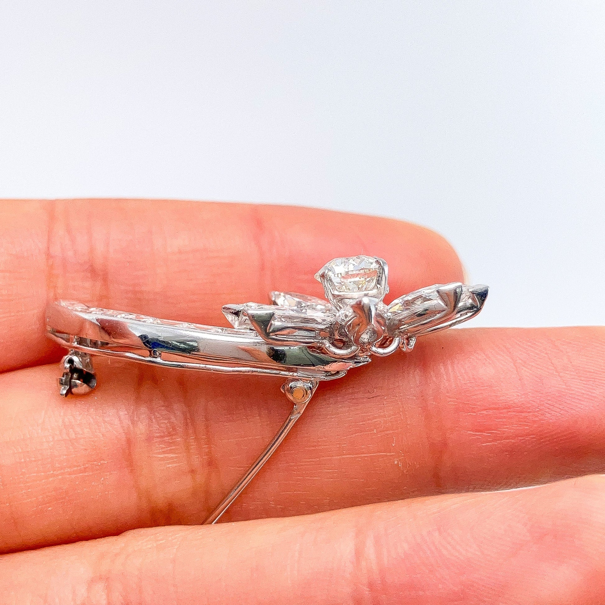 Vintage Shooting Star Diamond Brooch, Platinum - Forever Rox