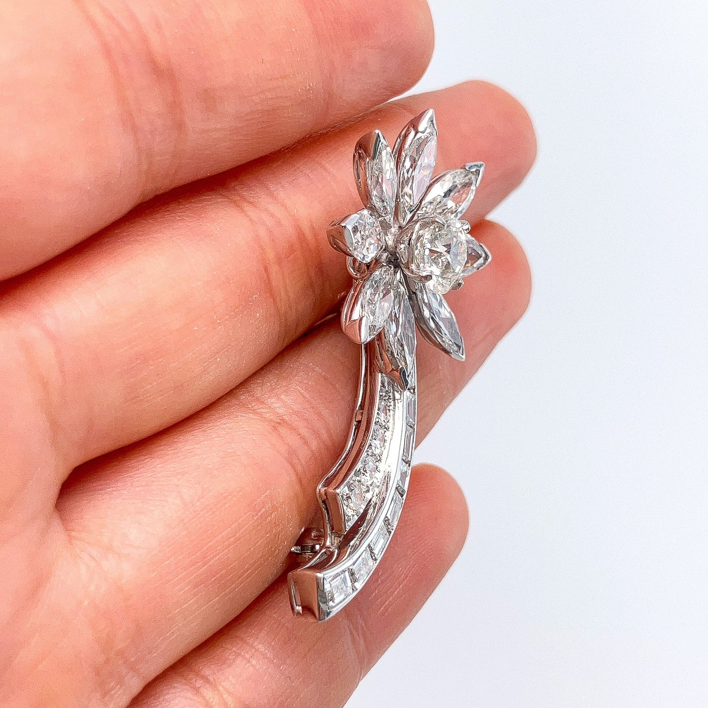 Vintage Shooting Star Diamond Brooch, Platinum - Forever Rox