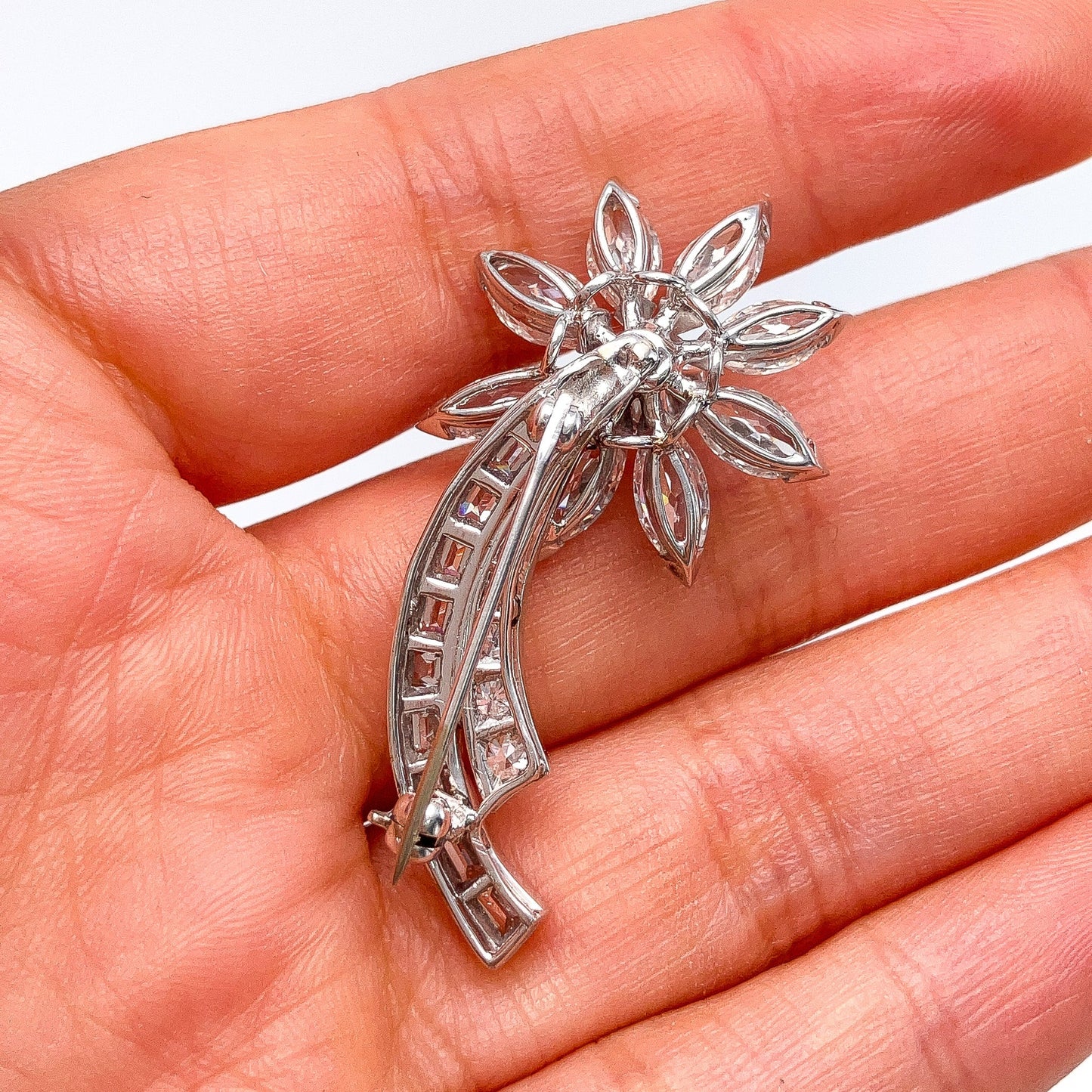 Vintage Shooting Star Diamond Brooch, Platinum - Forever Rox