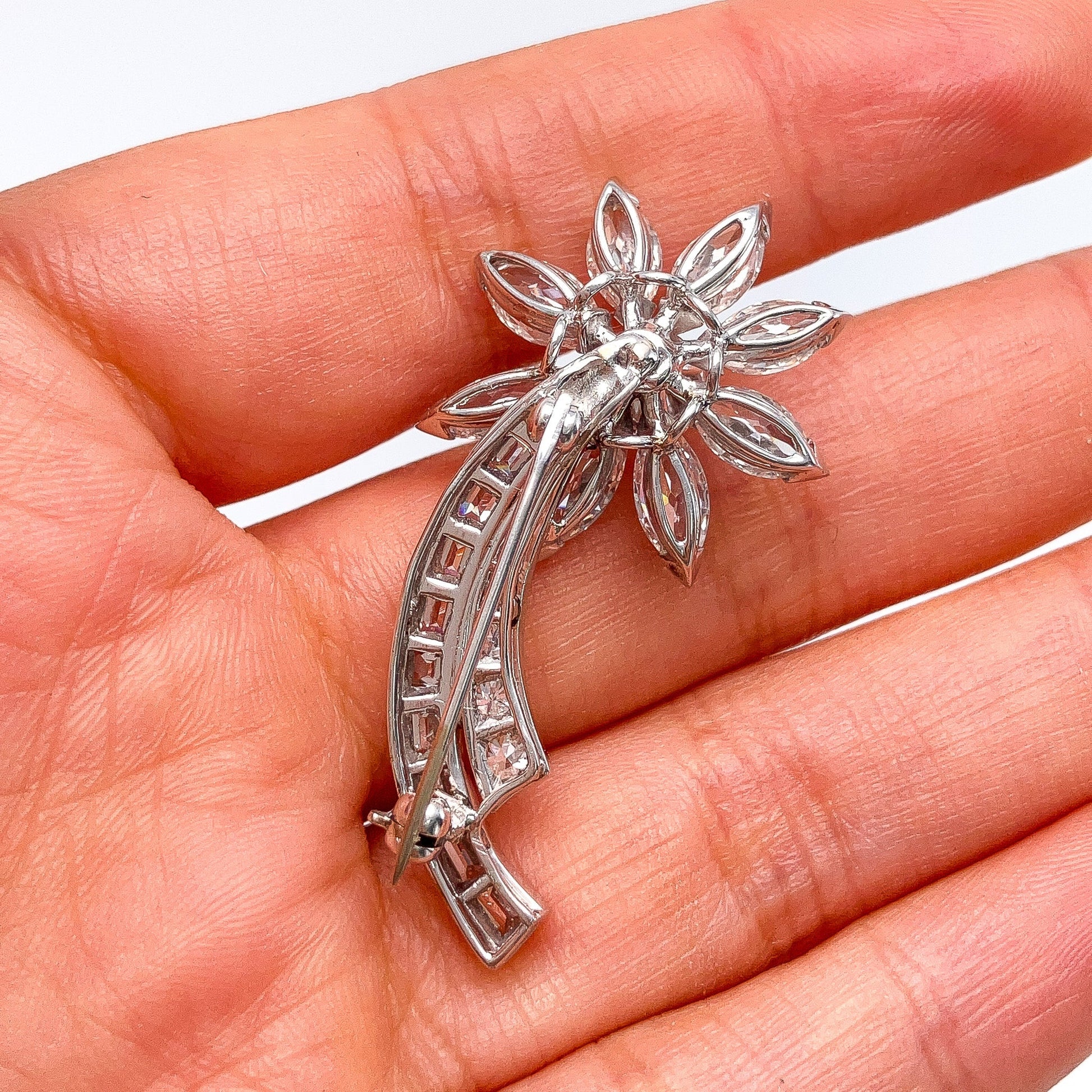 Vintage Shooting Star Diamond Brooch, Platinum - Forever Rox