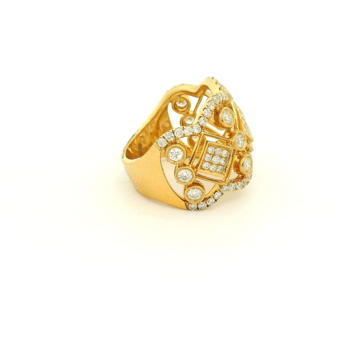 Vintage Style Milgrain Diamond Multi Set Ring - Forever Rox Fine Jewelry
