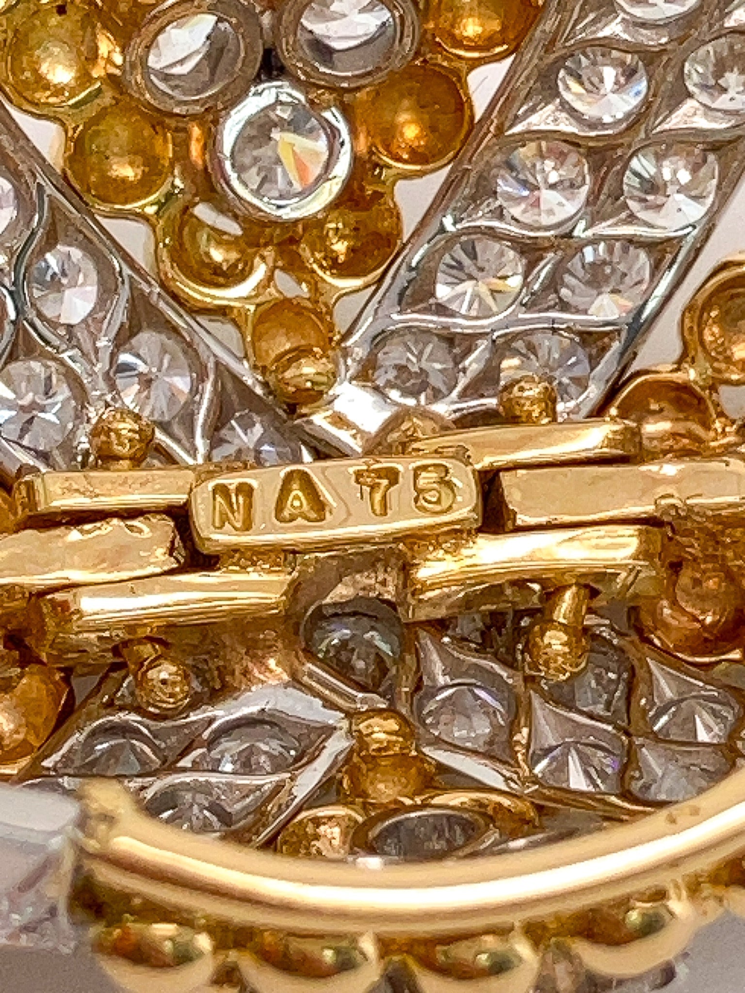 Vintage Textured Dome Bracelet with Basketweave Diamonds Motif by David Webb, 18k & Platinum º - Forever Rox