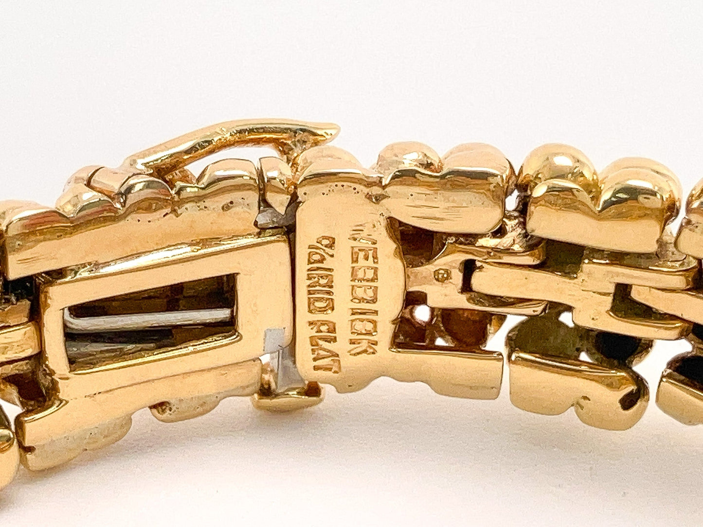 Vintage Textured Dome Bracelet with Basketweave Diamonds Motif by David Webb, 18k & Platinum º - Forever Rox