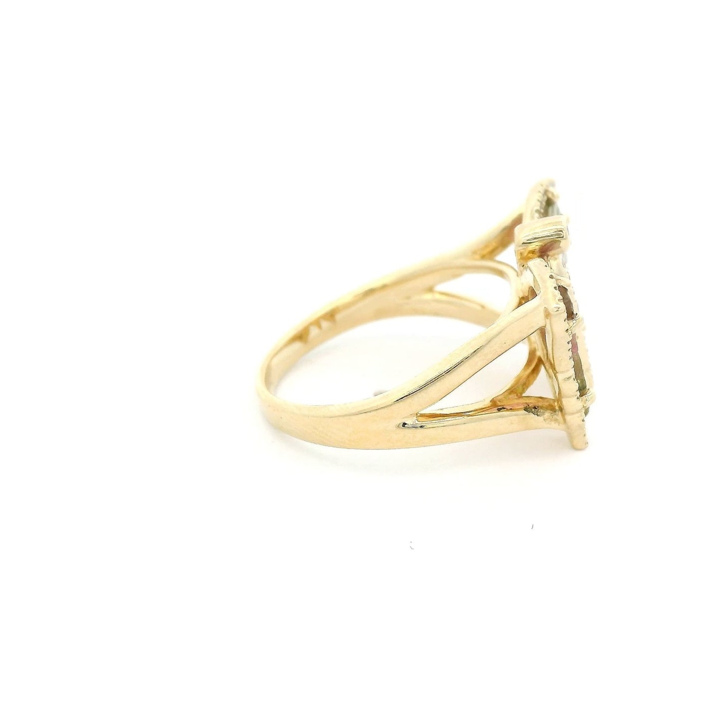 Watermelon Tourmaline & Diamond Butterfly Ring - Forever Rox