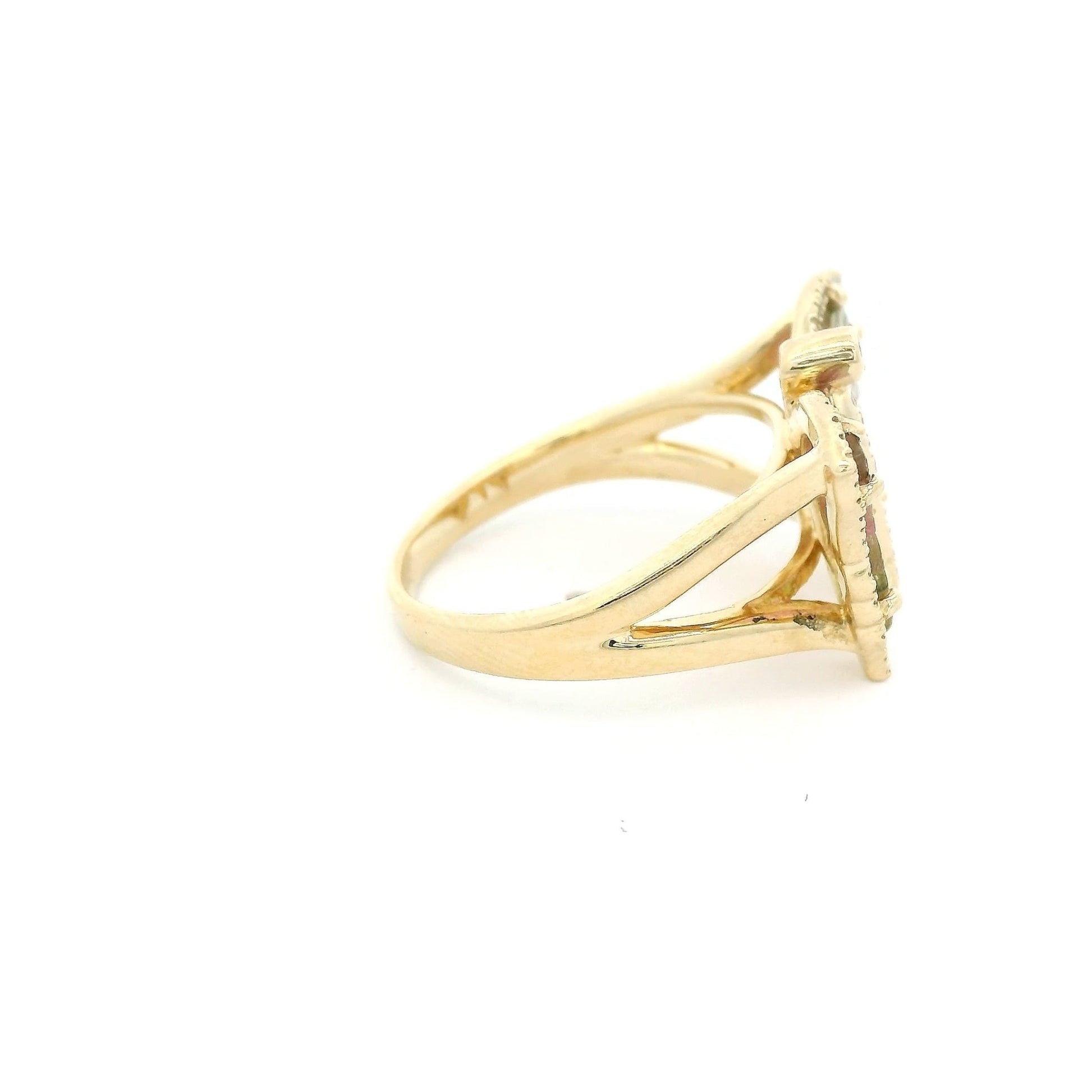 Watermelon Tourmaline & Diamond Butterfly Ring - Forever Rox