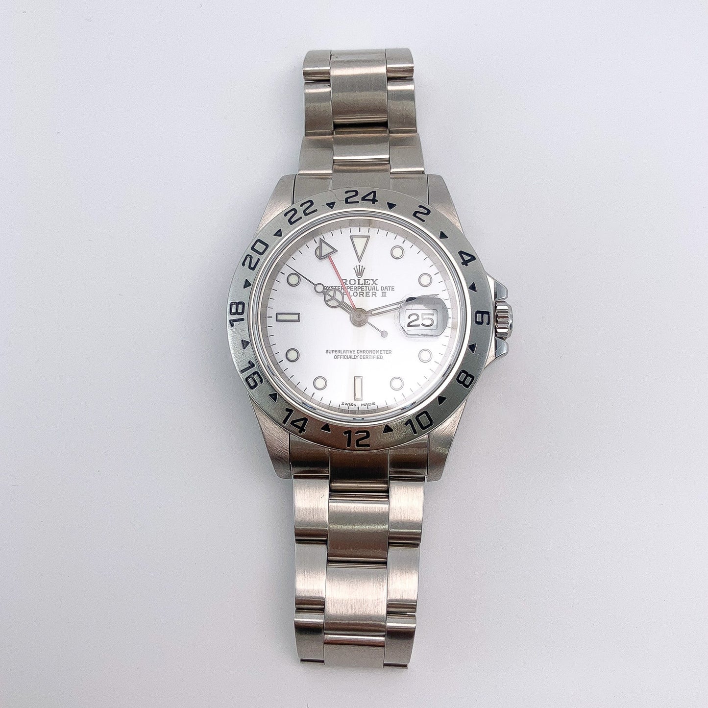 White Dial Rolex Explorer 2 Watch, Stainless Steel - Forever Rox