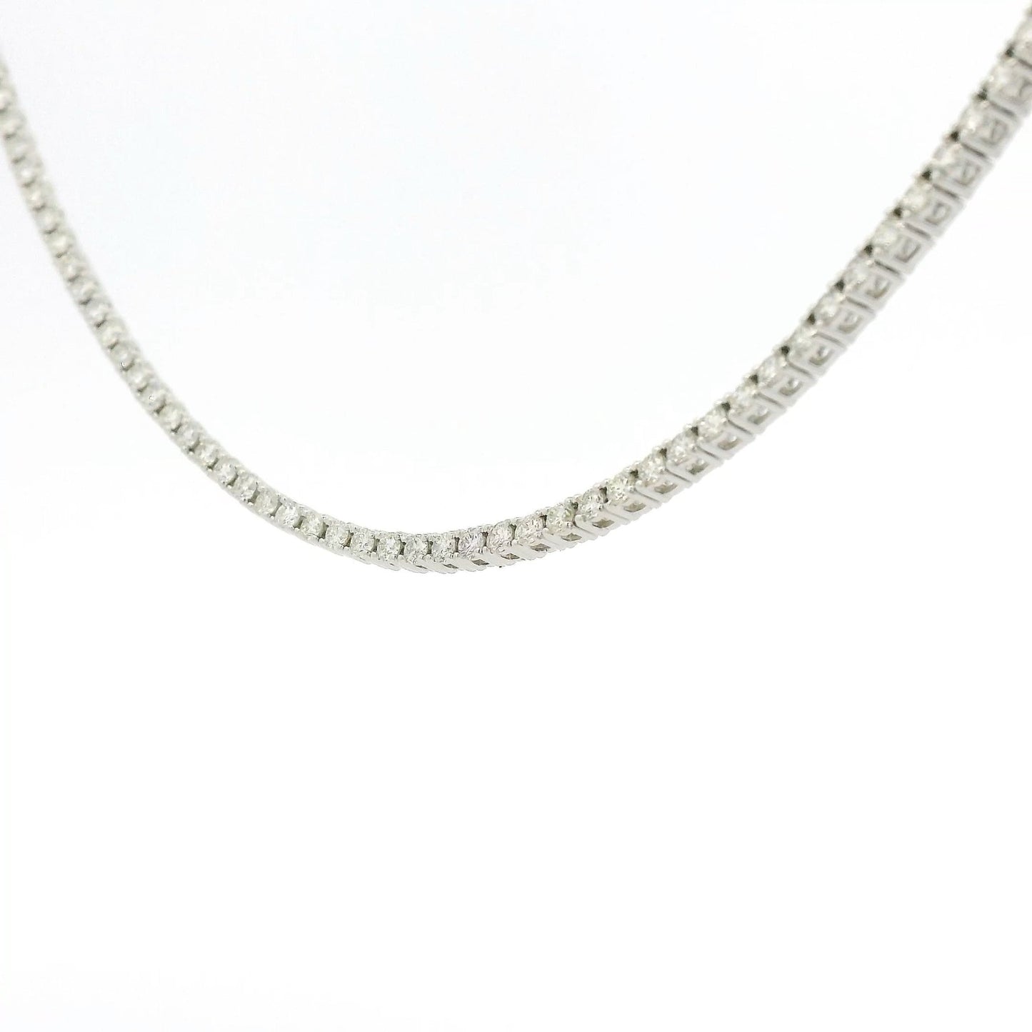 White Gold Diamond Tennis Necklace - Forever Rox